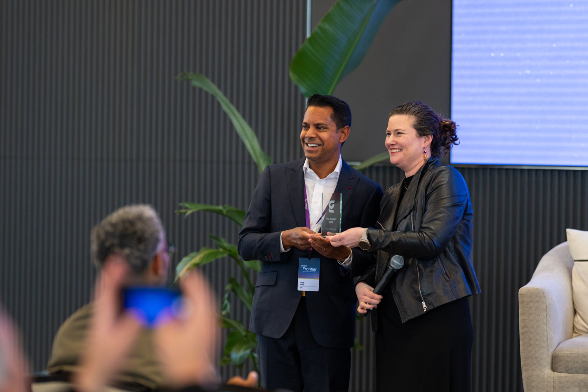 AWS team receiving a Grady award