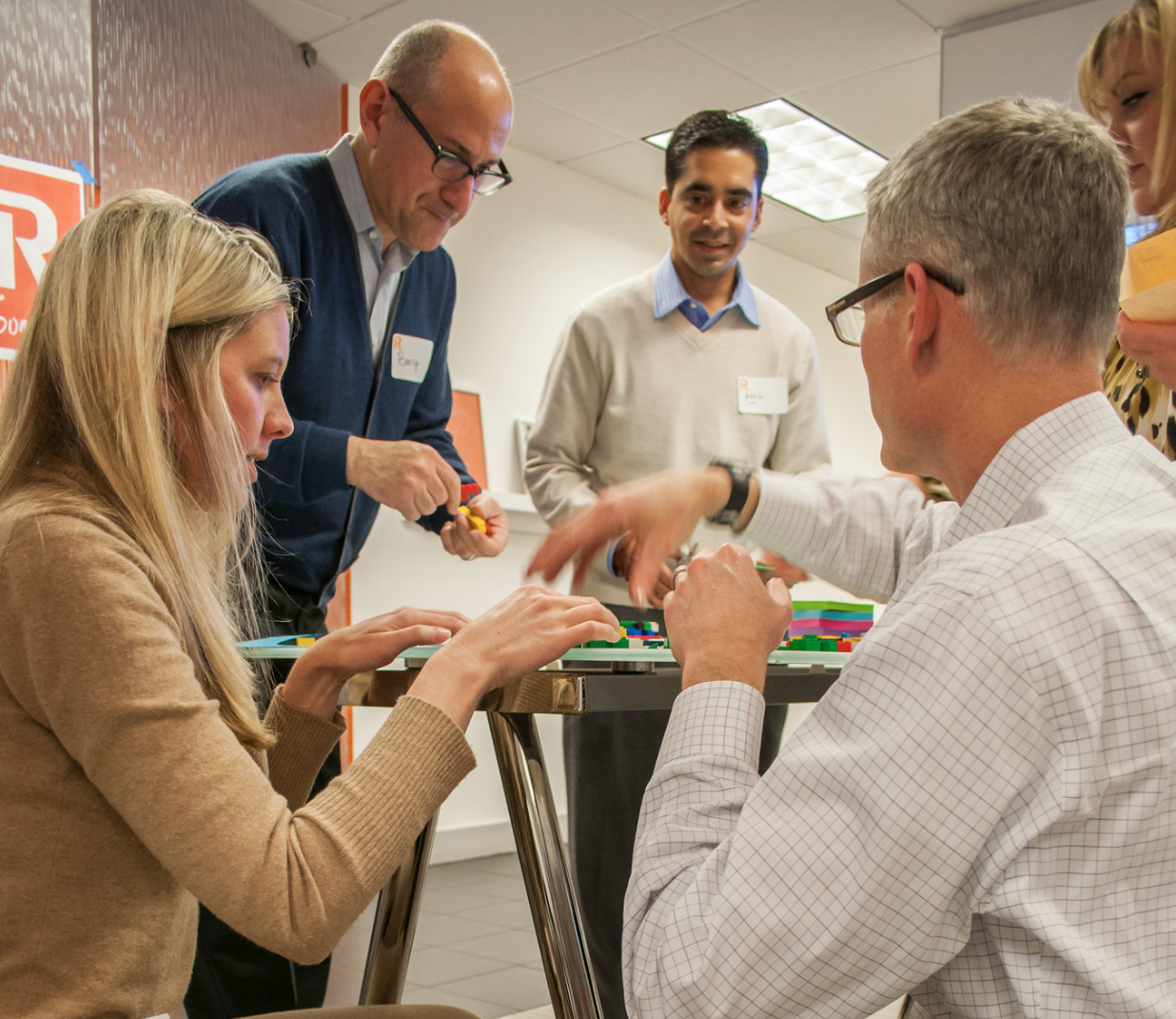 Foundry participants prototyping and testing ideas