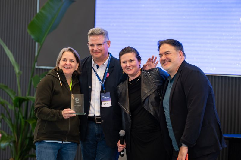 T-Mobile team receiving a Grady award