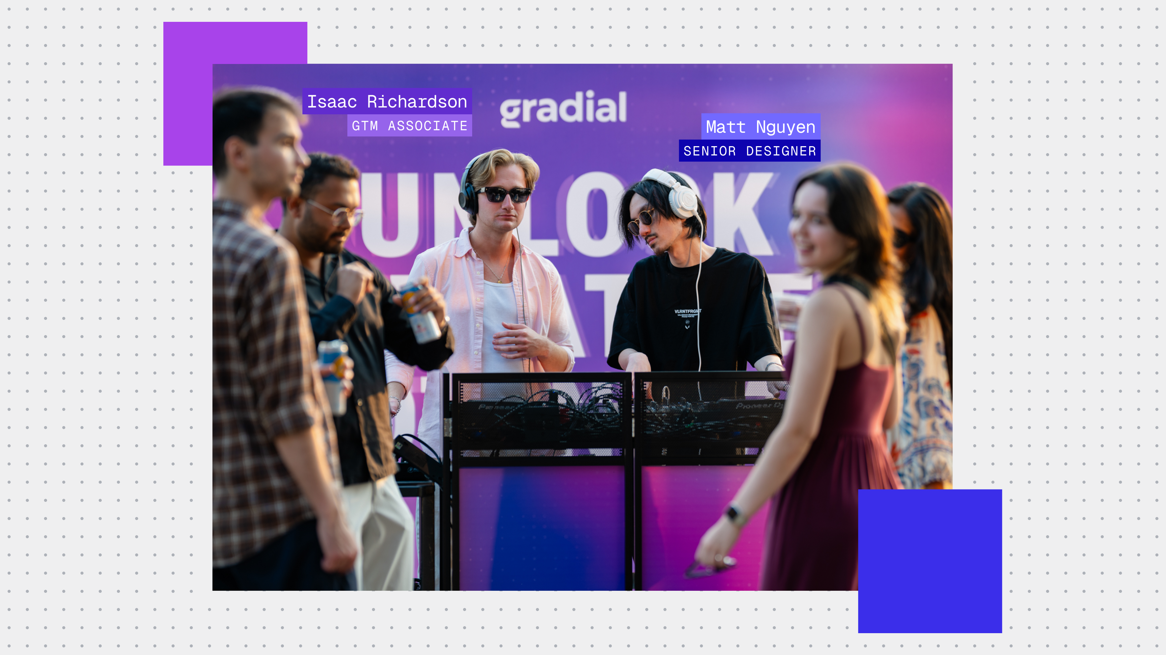 Gradial’s resident DJs performing during the rooftop Show Us Your Craft event.