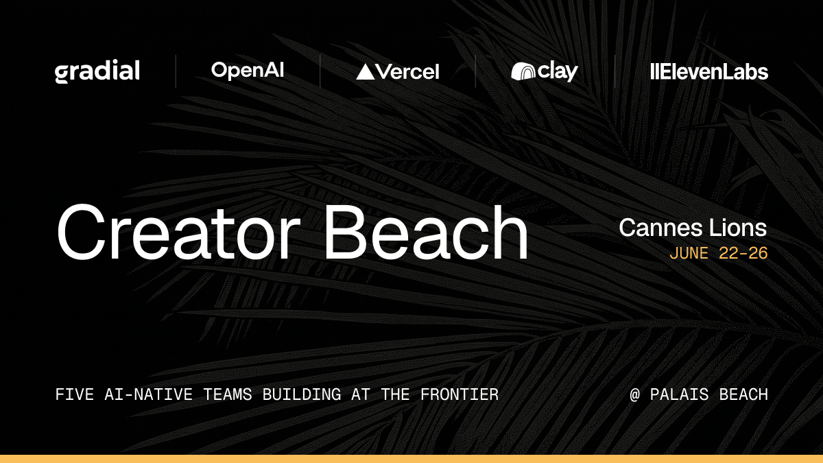 Creator Beach promotion at Cannes Lions