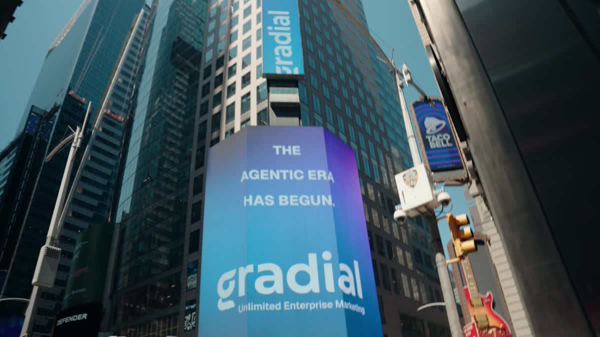 Gradial Frontier event signage in New York