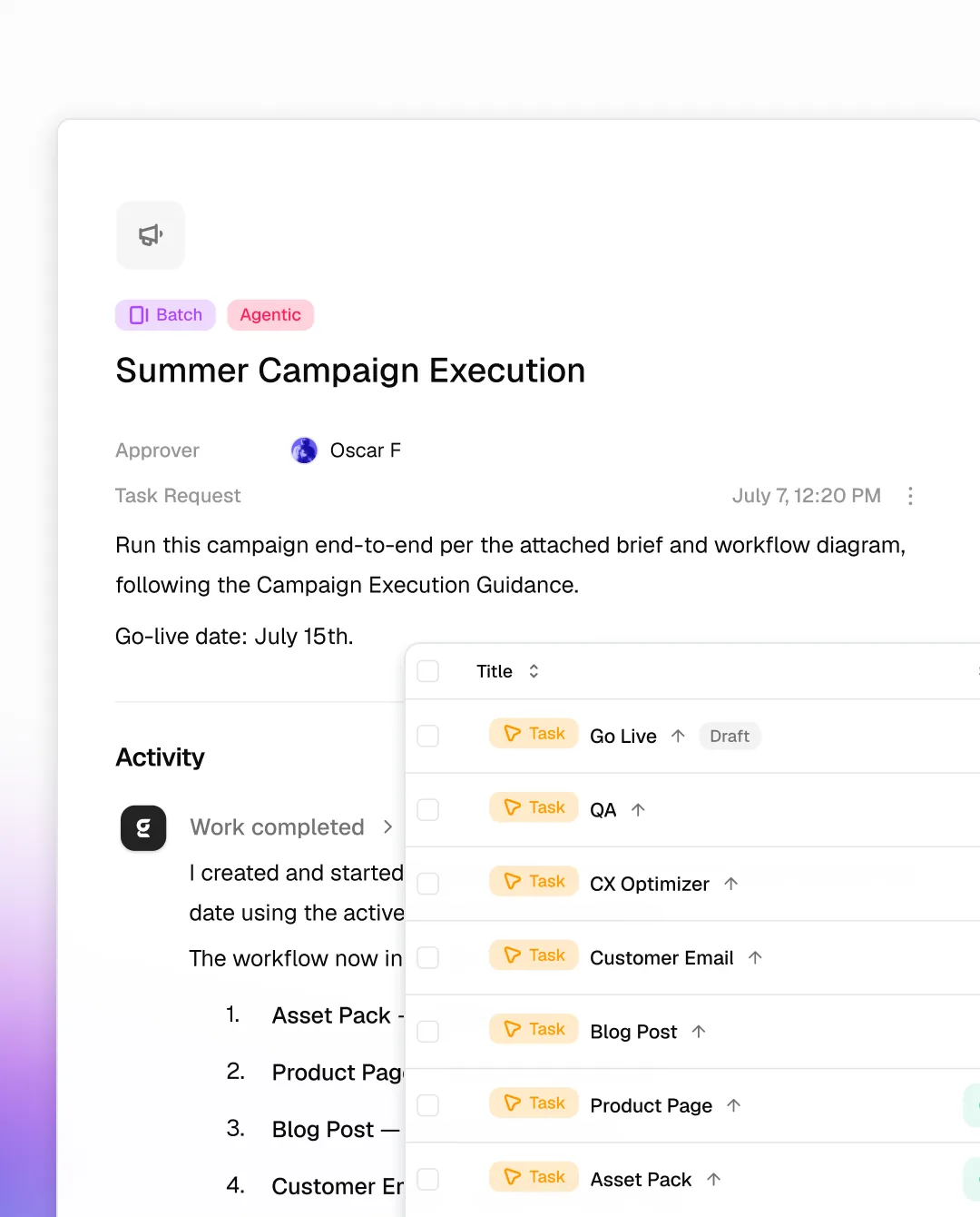 Coordinated campaign execution